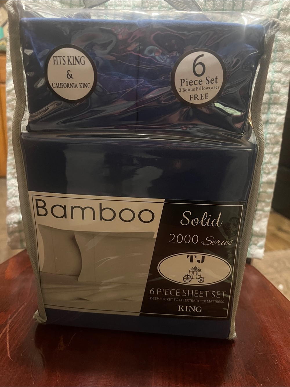 BAMBOO Solid 6-Piece Sheet Set - Navy